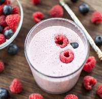 Malinovo borůvkové smoothie